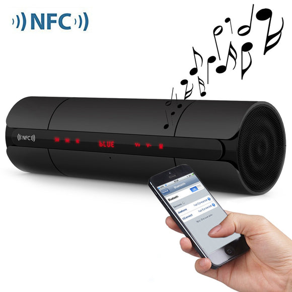 Multifunctional Portable KR8800 Matte Wireless Bluetooth V3.0 NFC Speaker with LED Screen FM Radio
