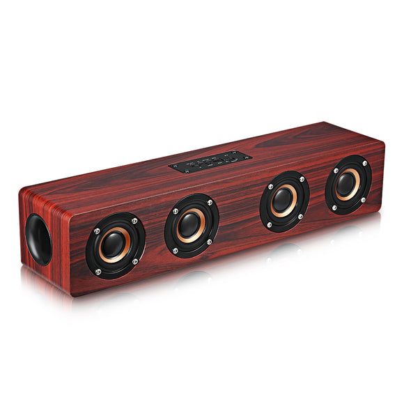 MyM W8 12W Wooden Bluetooth Speaker Wireless Stereo Player HiFi Subwoofer Handsfree Tf Sound Box