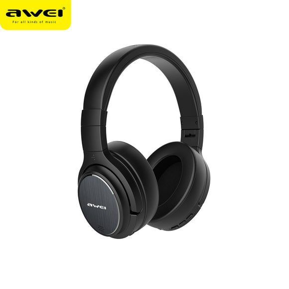 AWEI A950BL Sport IPX4 ANC Active Wire and Wireless USB Charging Noise Reduction Stereo Retractable Arm Headphones with Microphone