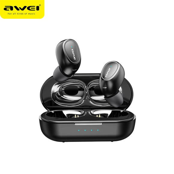 AWEI T16  Mini TWS In Ear Wireless Bluetooth Earbuds Waterproof With Dual Mic Sport Noise Cancelling Gaming Earphone Auriculares