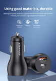 AWEI C-822 18W Car Charger Mini Durable Design USB C + Type-C PD+QC 3.0 Quick Charging Phone Charger For Android and iOS mobile phone