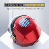 Unisex Comfortable Solar Power safety helmet Smart Bluetooth Summer Cooling Fan Cycling Motorcycle Helmet Cap crash helmet half helmet Motorcycle accessories