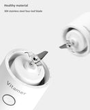 VITAMER 350ml Mini Electric Portable Blender Juicer Cup USB Rechargeable Food Processor Fruit Juice Maker Mixer Cup Smoothie Maker Protein Shaker Bottle Hand Blender Handhold Blender
