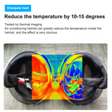 Unisex Comfortable Solar Power safety helmet Smart Bluetooth Summer Cooling Fan Cycling Motorcycle Helmet Cap crash helmet half helmet Motorcycle accessories