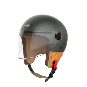 Smart4u Retro Helmet Motorcycle Bicycle Winter Warm Windproof Vintage Helmet Adult Outdoor Safely Hat(56-62cm)