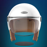 Smart4u Retro Helmet Motorcycle Bicycle Winter Warm Windproof Vintage Helmet Adult Outdoor Safely Hat(56-62cm)